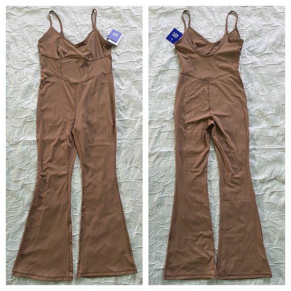 JoyLab Flare Leg Sleeveless Bodysuit Unitard Jumpsuit One-Piece M L XL NWT - Picture 8 of 14